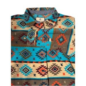 NWOT Legendary Whitetails Mens L Heavyweight Fleece Shirt Aztec South Western